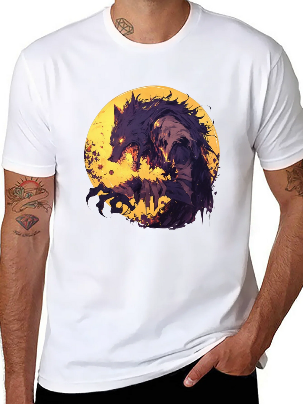 Werewolf Moon Graphic T-Shirt - Unique Design product image 7