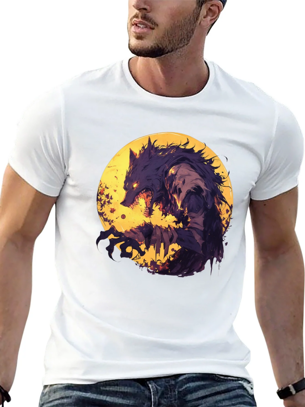 Werewolf Moon Graphic T-Shirt - Unique Design product image 12