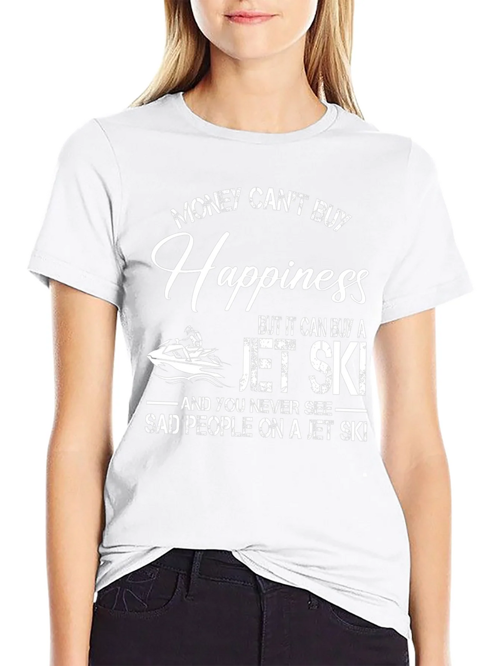 Money Cant Buy Happiness Jet Ski T-Shirt product image 8