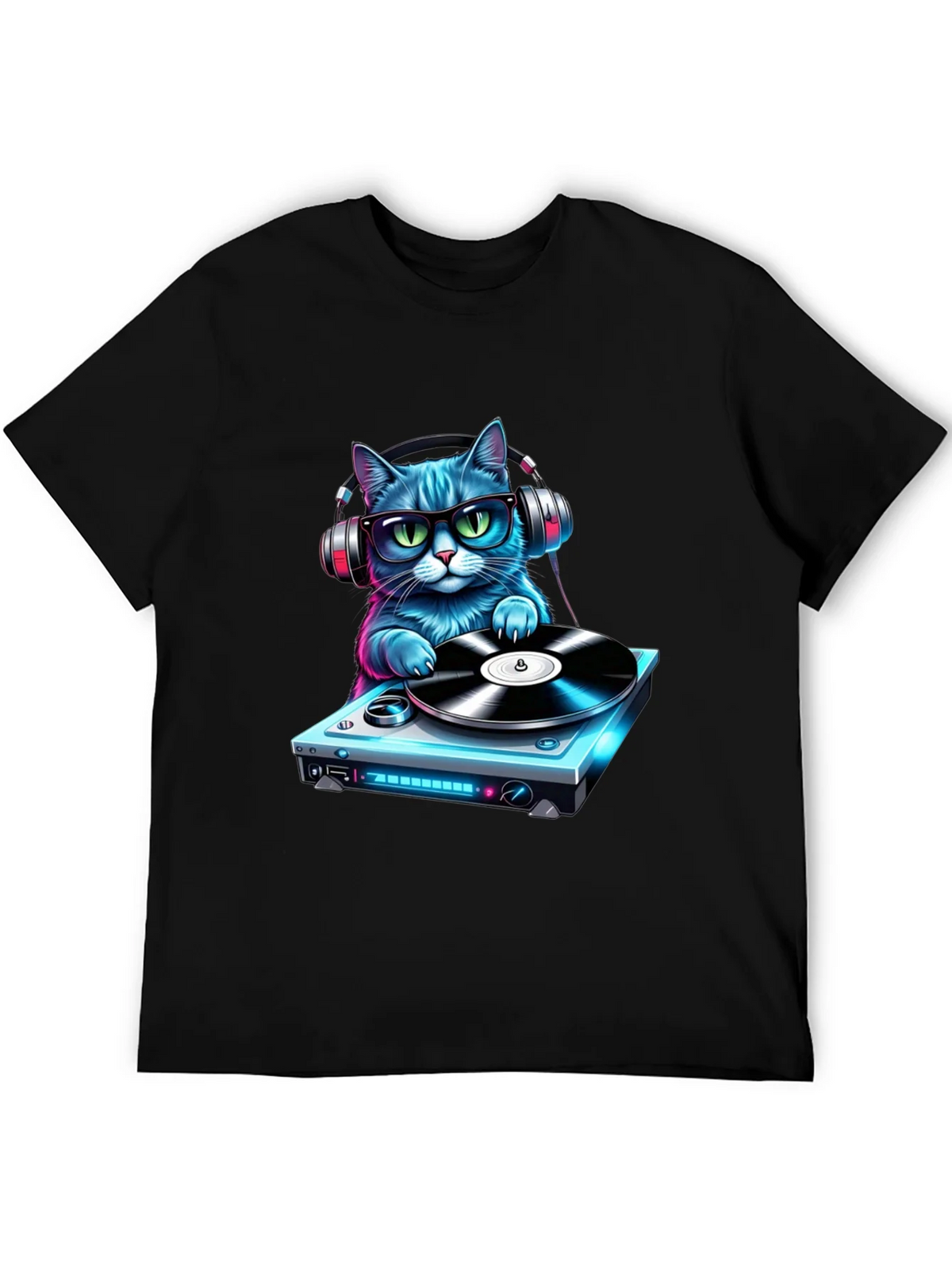 DJ Cat Graphic Tee - Cool & Fun T-Shirt product image 5