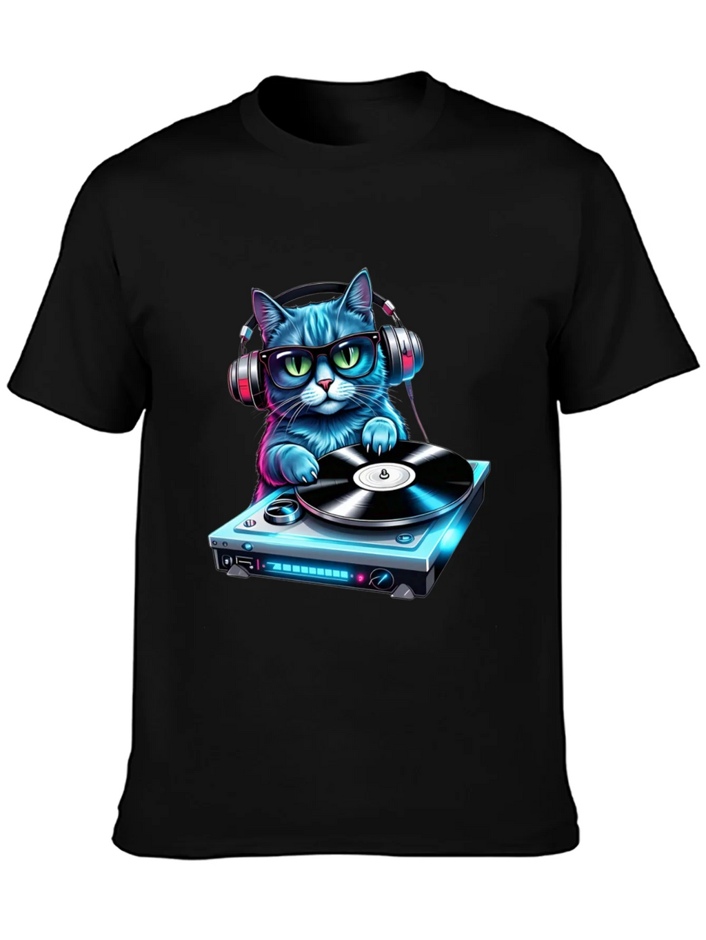DJ Cat Graphic Tee - Cool & Fun T-Shirt product image 3