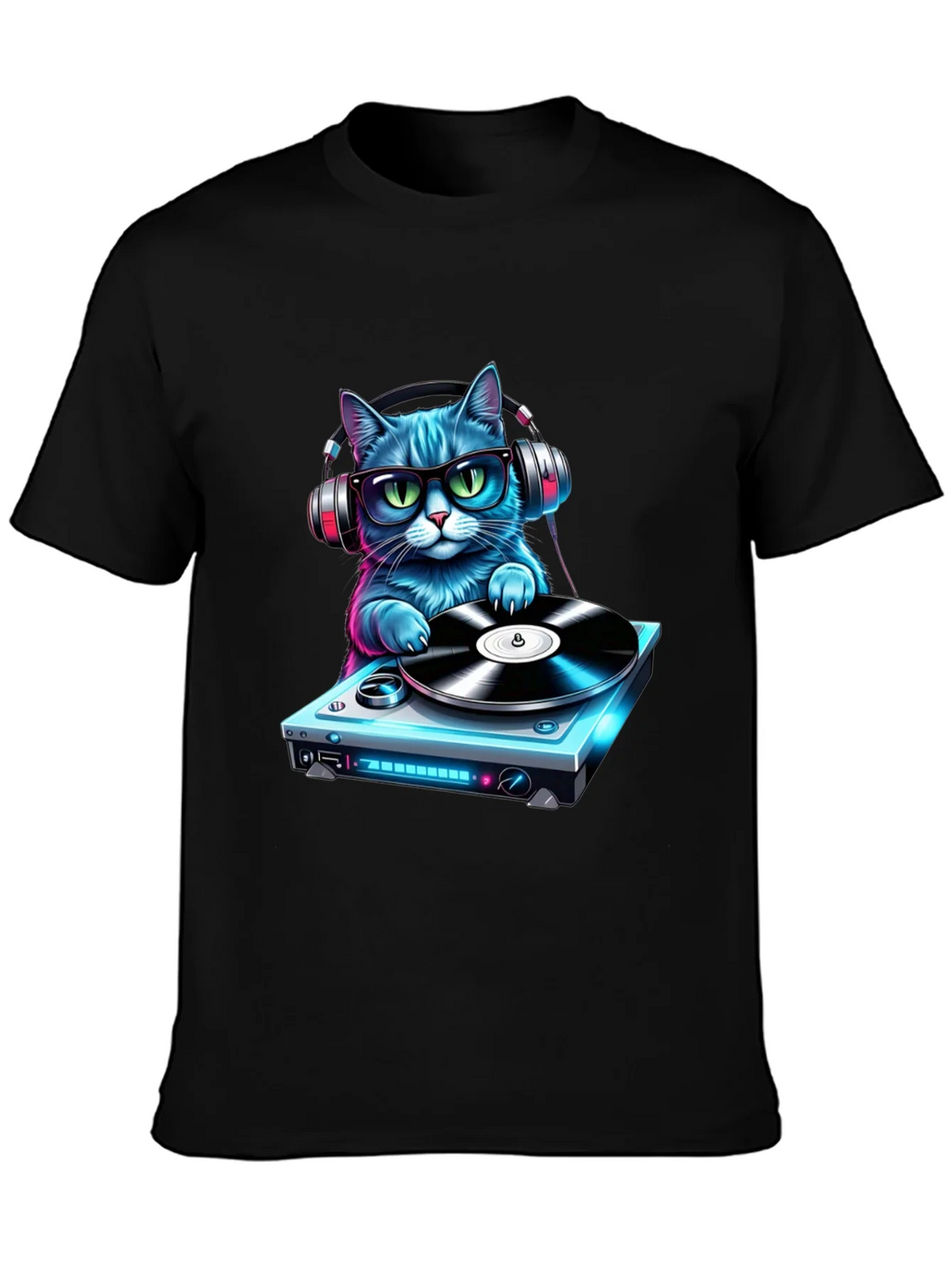 DJ Cat Graphic Tee - Cool & Fun T-Shirt product image 3