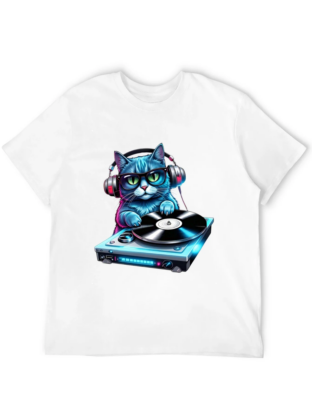 DJ Cat Graphic Tee - Cool & Fun T-Shirt product image 11
