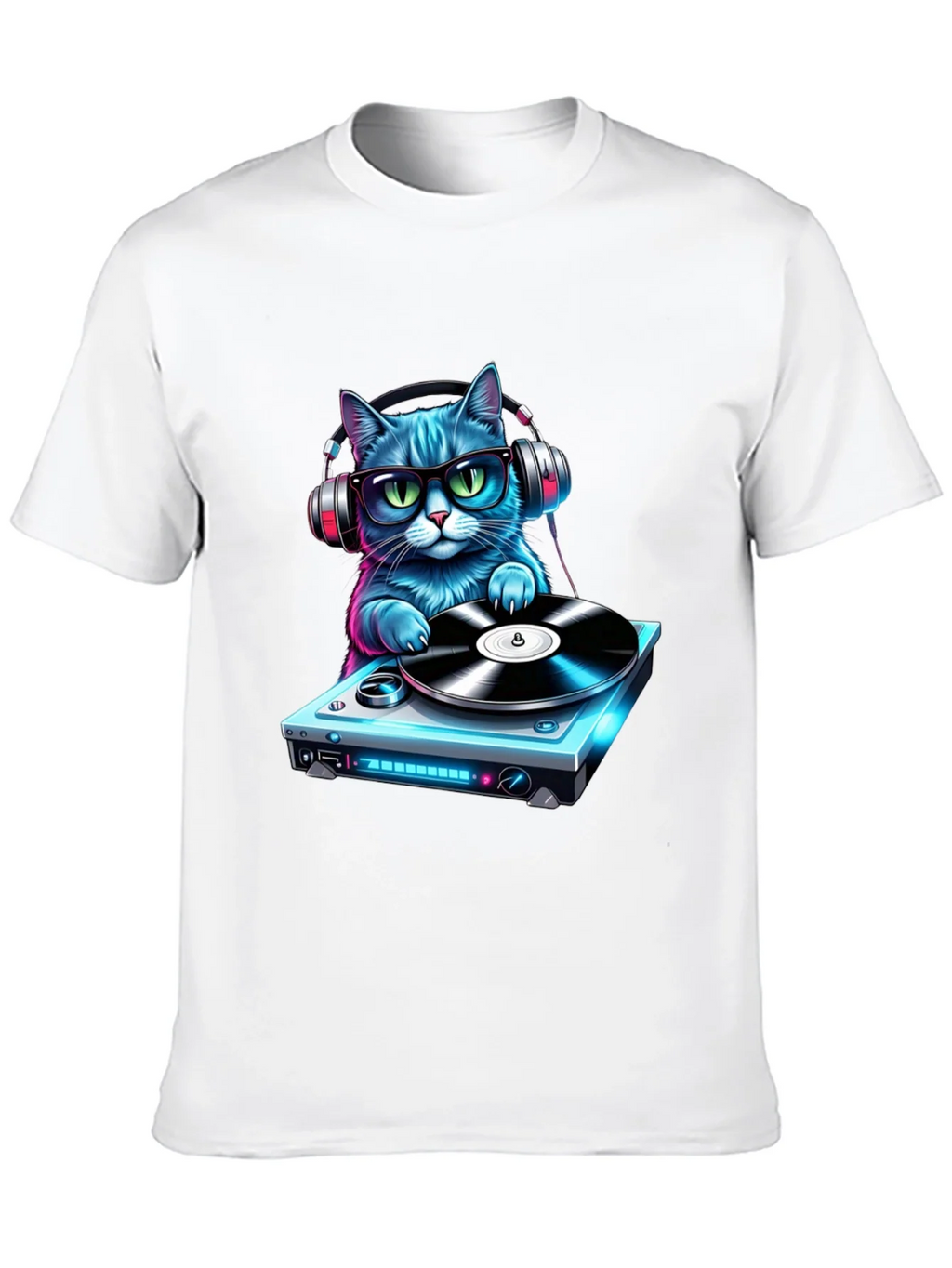 DJ Cat Graphic Tee - Cool & Fun T-Shirt product image 9