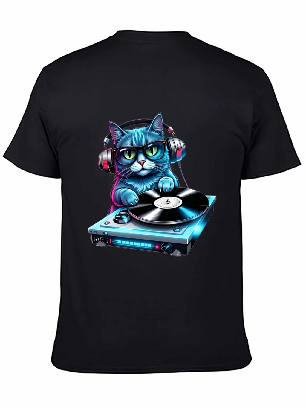 DJ Cat Graphic Tee - Cool & Fun T-Shirt product image 4
