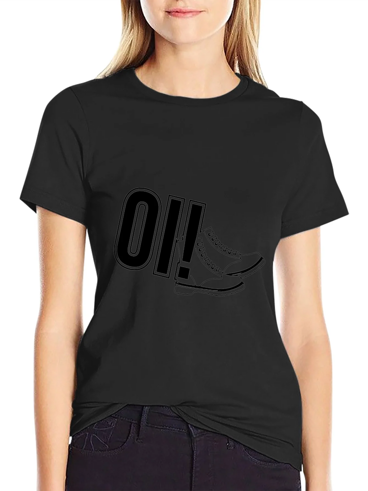 Oi! Boots Graphic Tee - Black Punk Rock Style product image 2