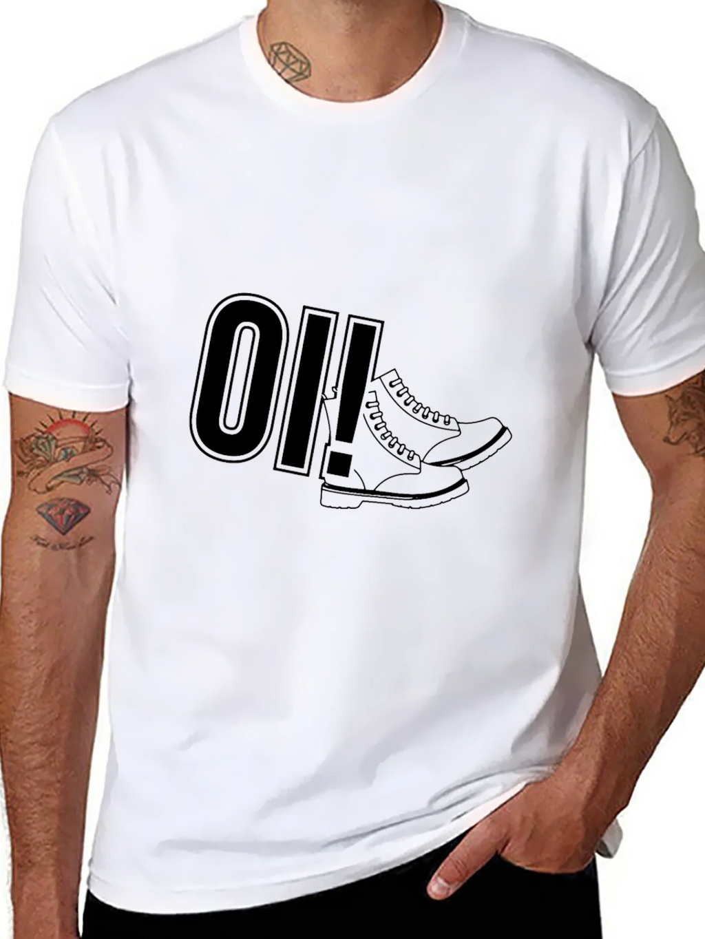 Oi! Boots Graphic Tee - Black Punk Rock Style product image 7