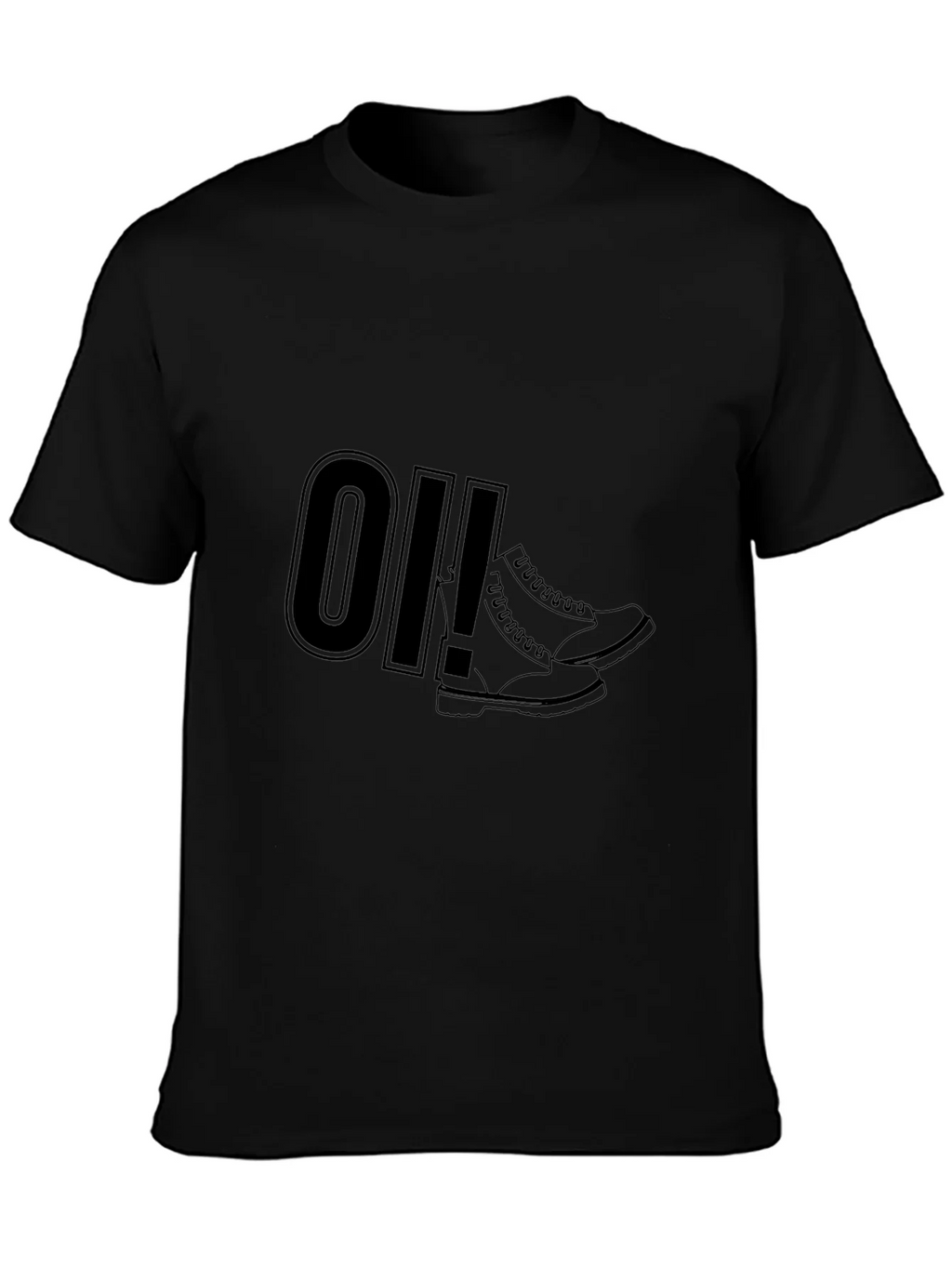 Oi! Boots Graphic Tee - Black Punk Rock Style product image 3