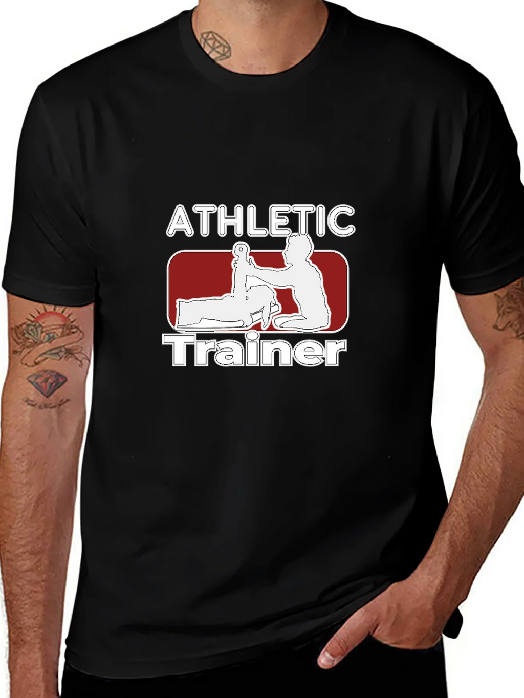 Athletic Trainer Graphic T-Shirt - Black product image 1