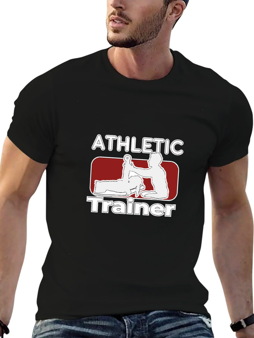 Athletic Trainer Graphic T-Shirt - Black product image 6