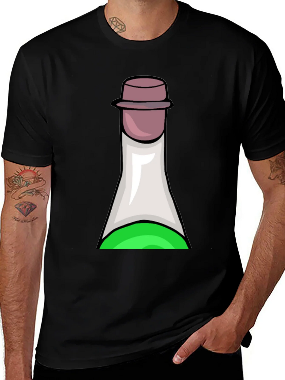 Potion Bottle Graphic Tee - Soft Black T-Shirt product image 1