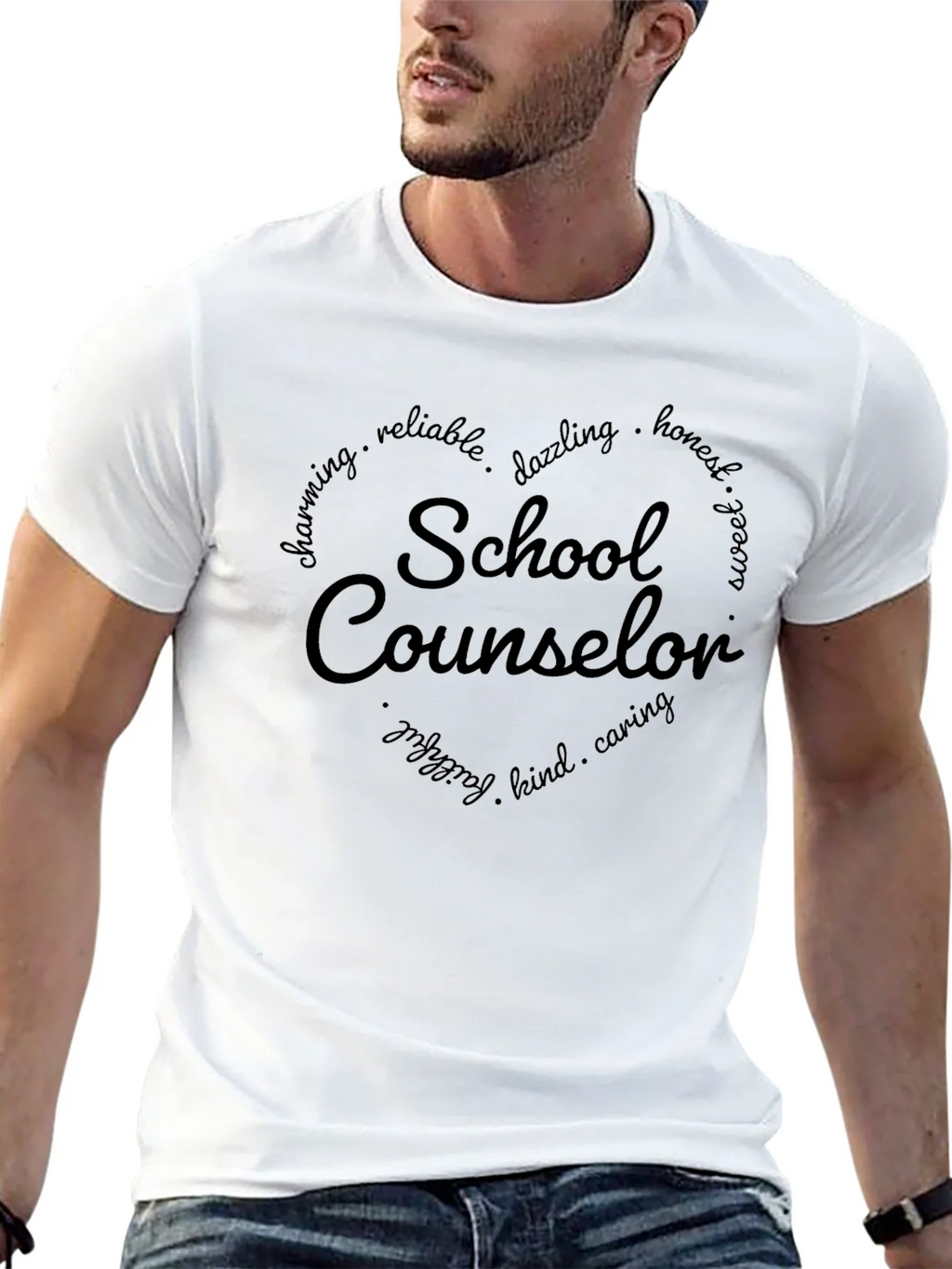 School Counselor T-Shirt - Heart Graphic product image 12