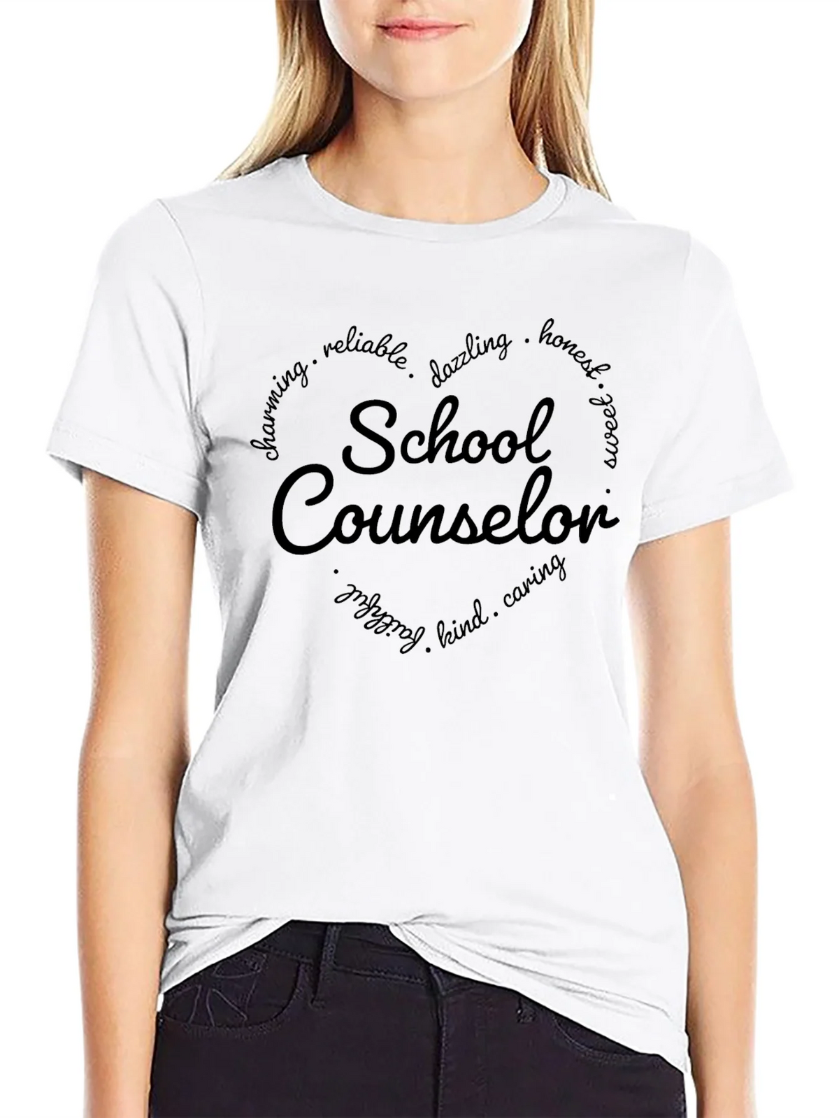School Counselor T-Shirt - Heart Graphic product image 8