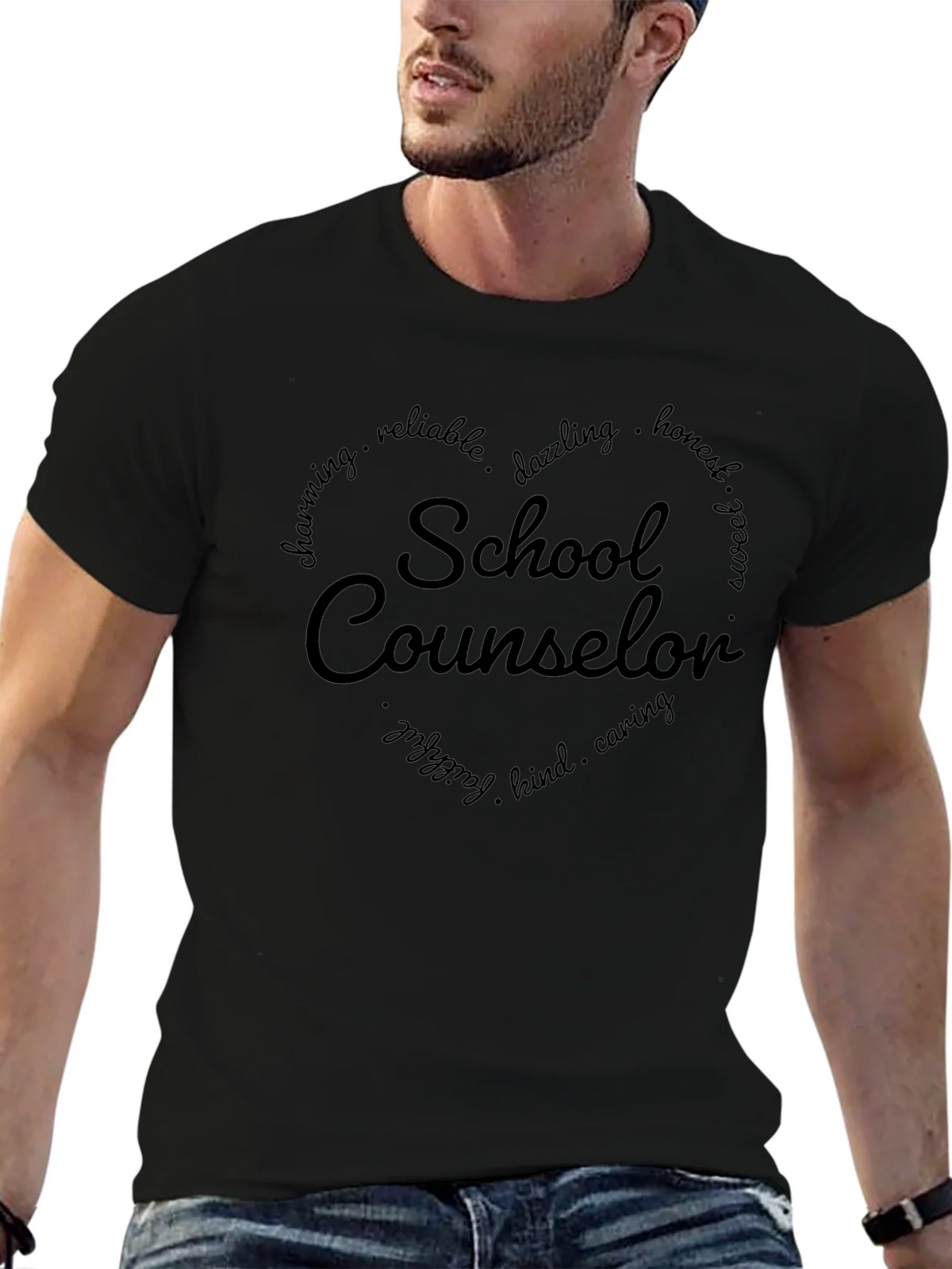 School Counselor T-Shirt - Heart Graphic product image 6