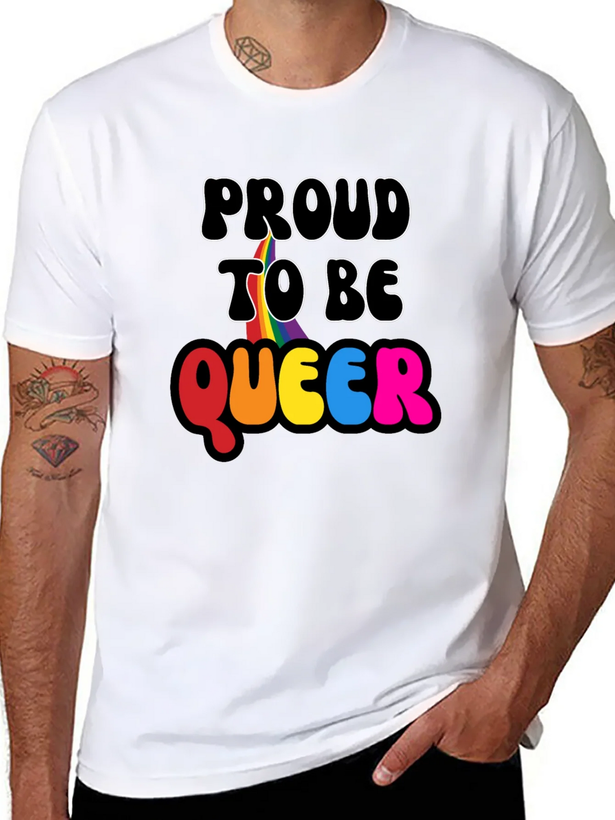 Proud to Be Queer Graphic Tee product image 7