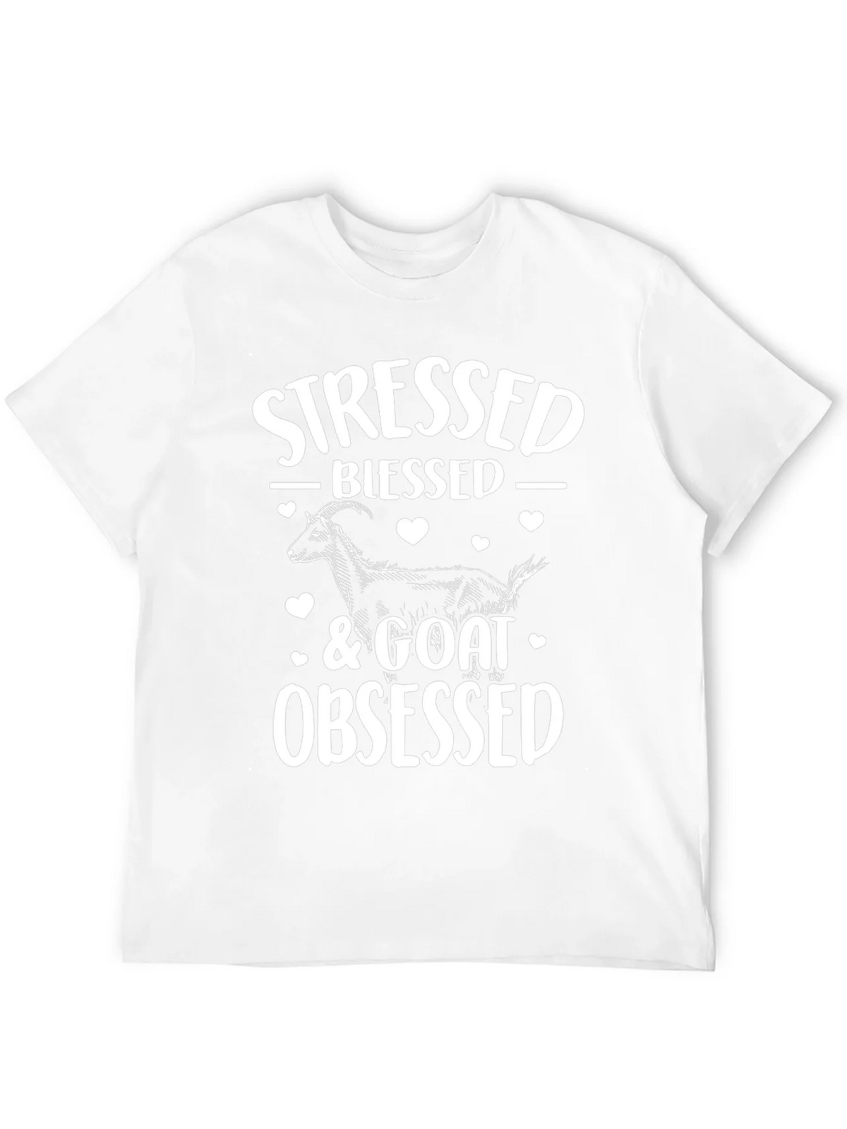 Stressed Blessed Goat Obsessed Graphic Tee product image 11