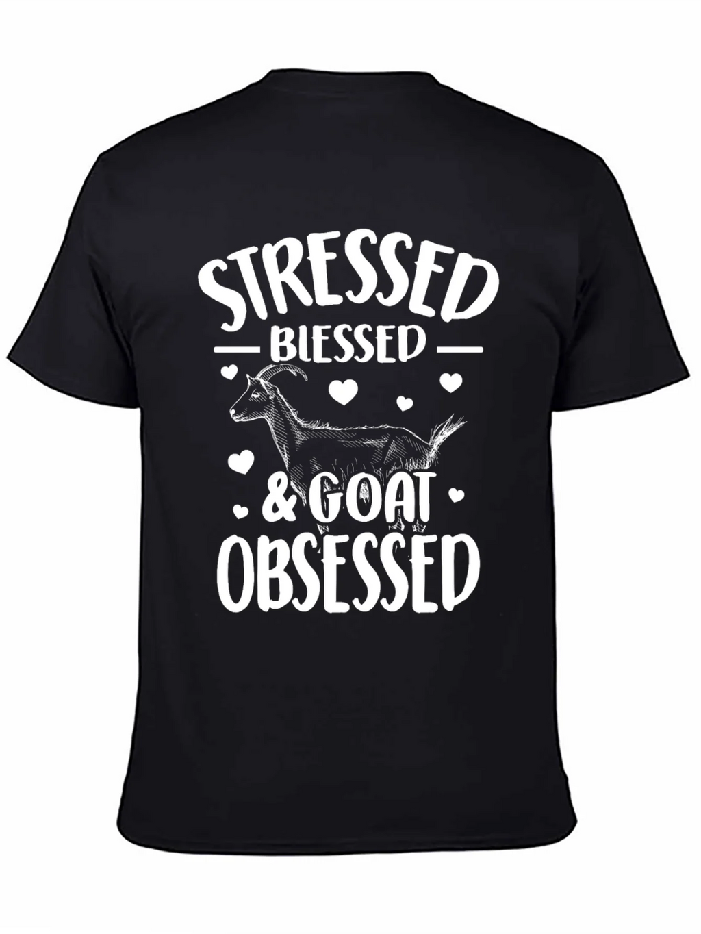 Stressed Blessed Goat Obsessed Graphic Tee product image 4