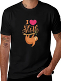 I Heart Sloth T-Shirt - Cute Cartoon product image 1
