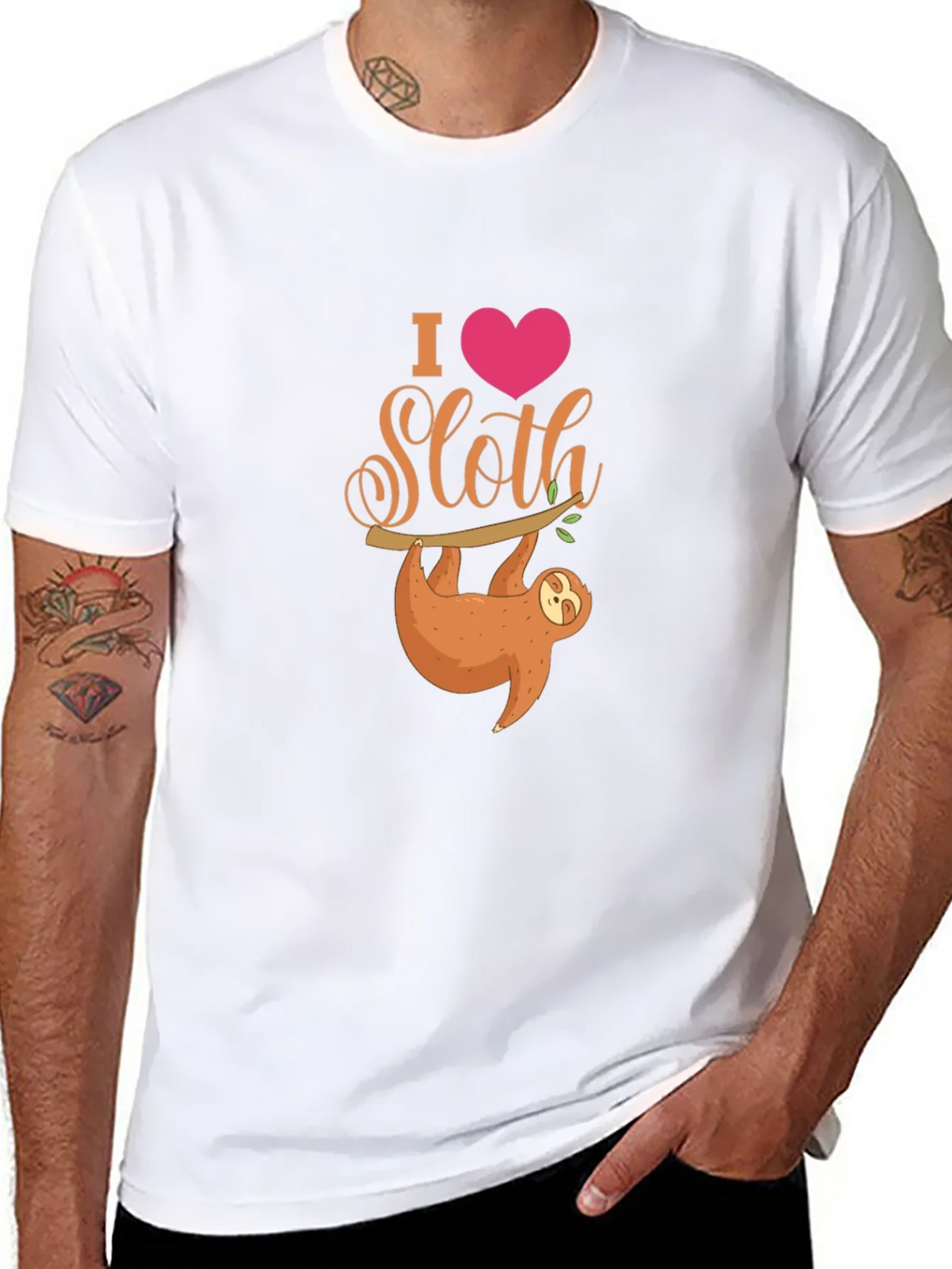 I Heart Sloth T-Shirt - Cute Cartoon product image 7
