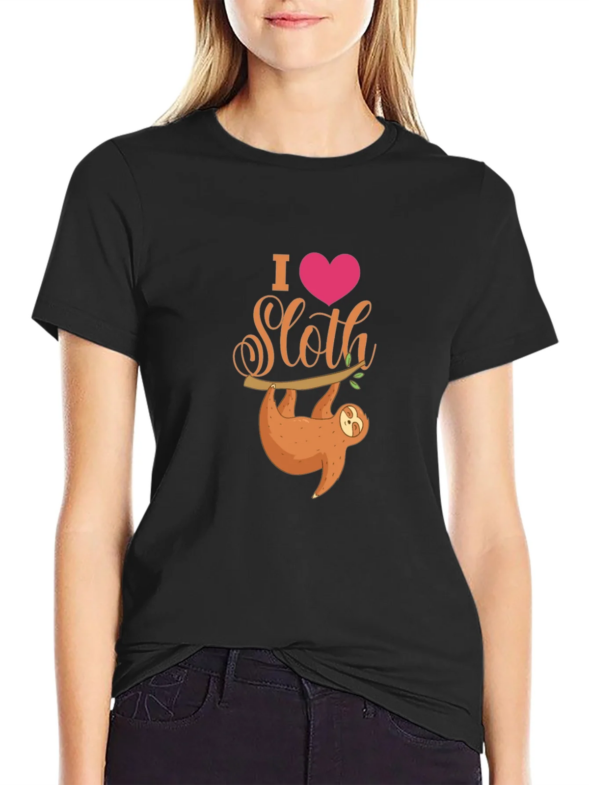I Heart Sloth T-Shirt - Cute Cartoon product image 2