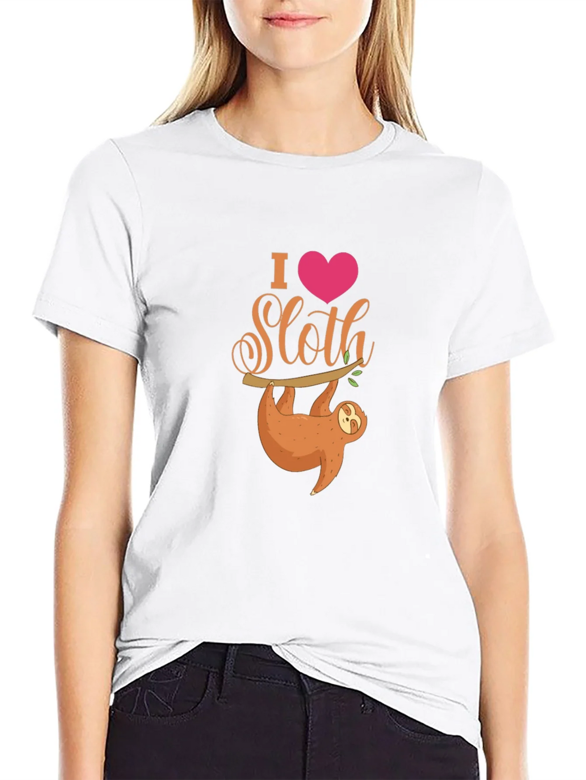I Heart Sloth T-Shirt - Cute Cartoon product image 8