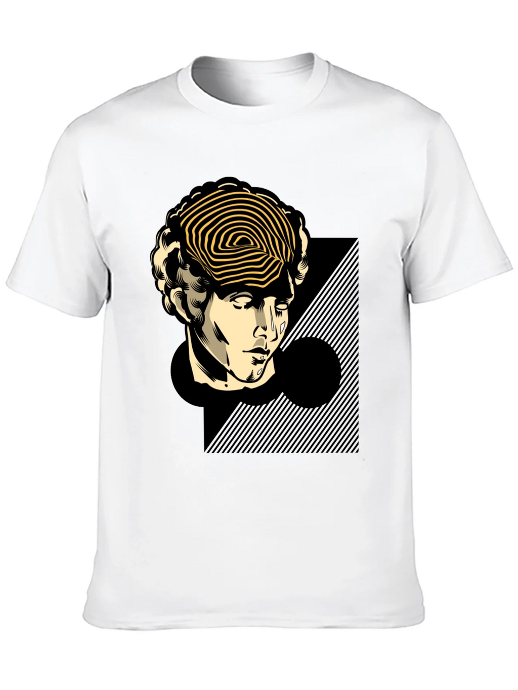 Statue Head Graphic Tee - Black Cotton T-Shirt product image 9