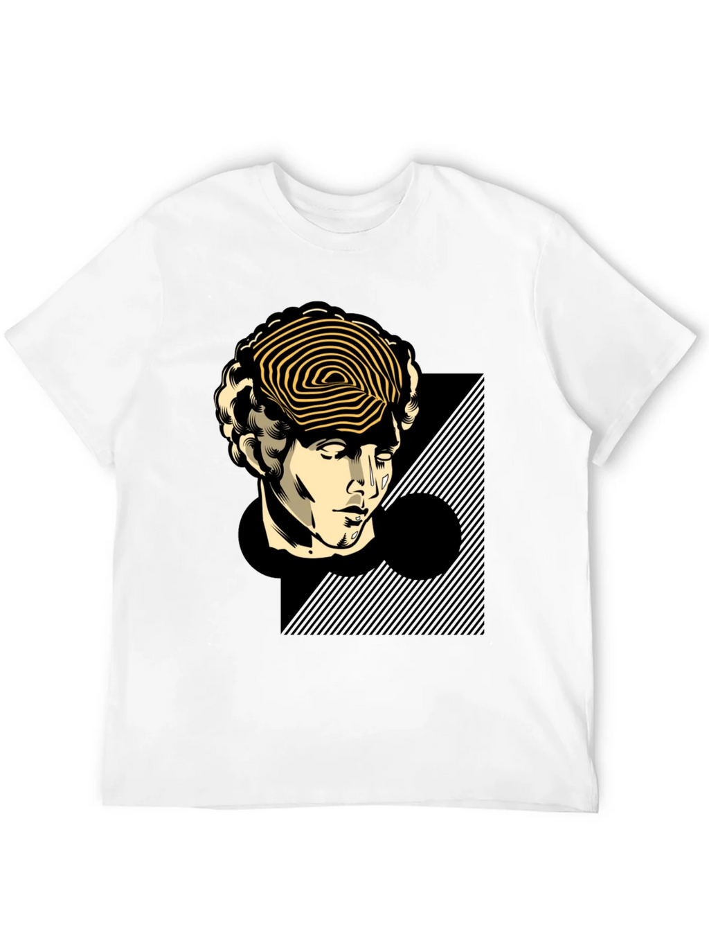 Statue Head Graphic Tee - Black Cotton T-Shirt product image 11