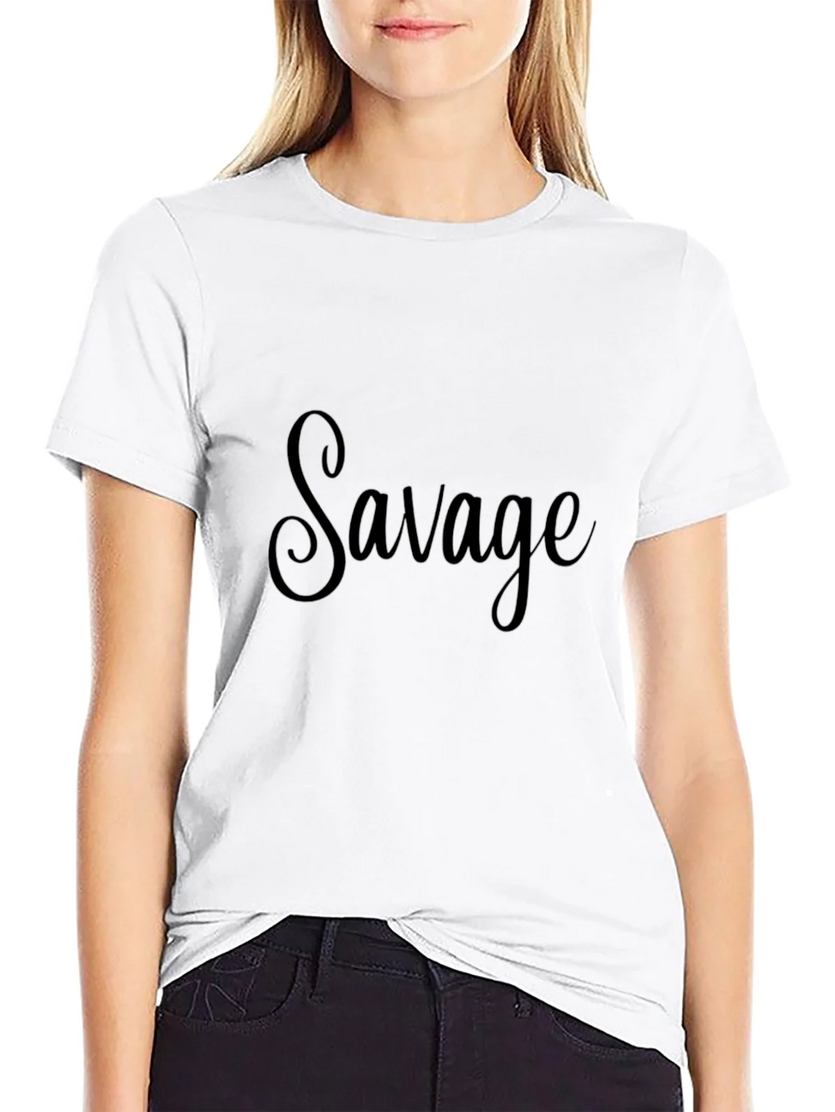 Savage Graphic Tee - Black Cotton Casual Wear product image 8