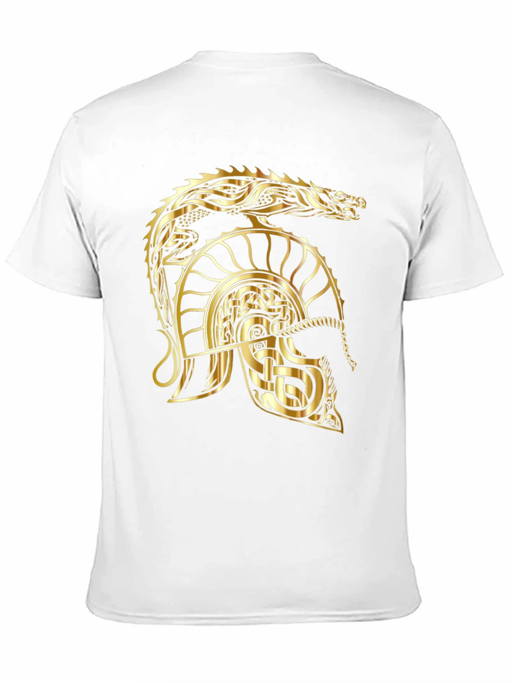 Gold Dragon Helmet Black T-Shirt product image 10