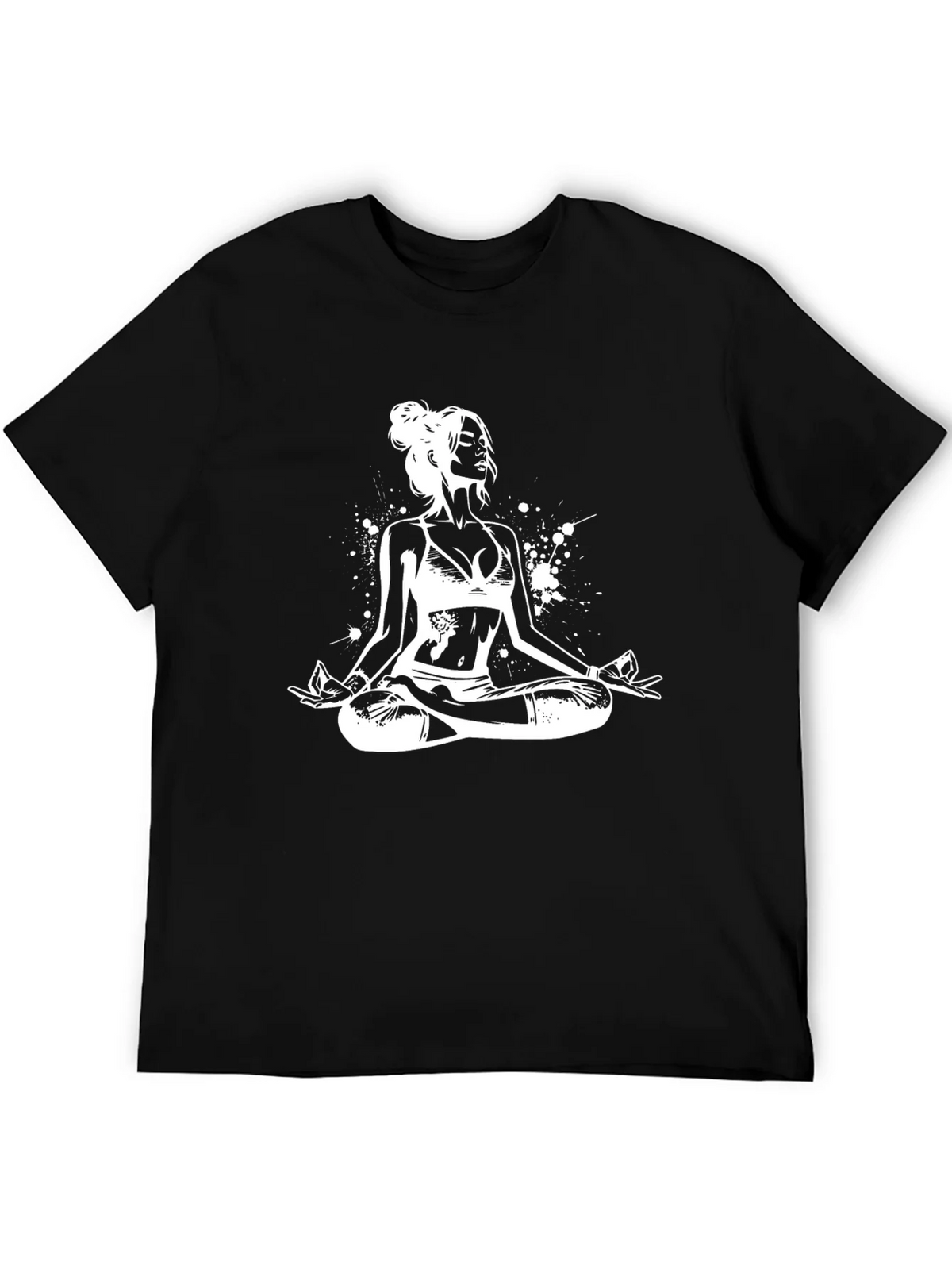 Yoga Pose Graphic Tee - Black Cotton Comfort product image 5