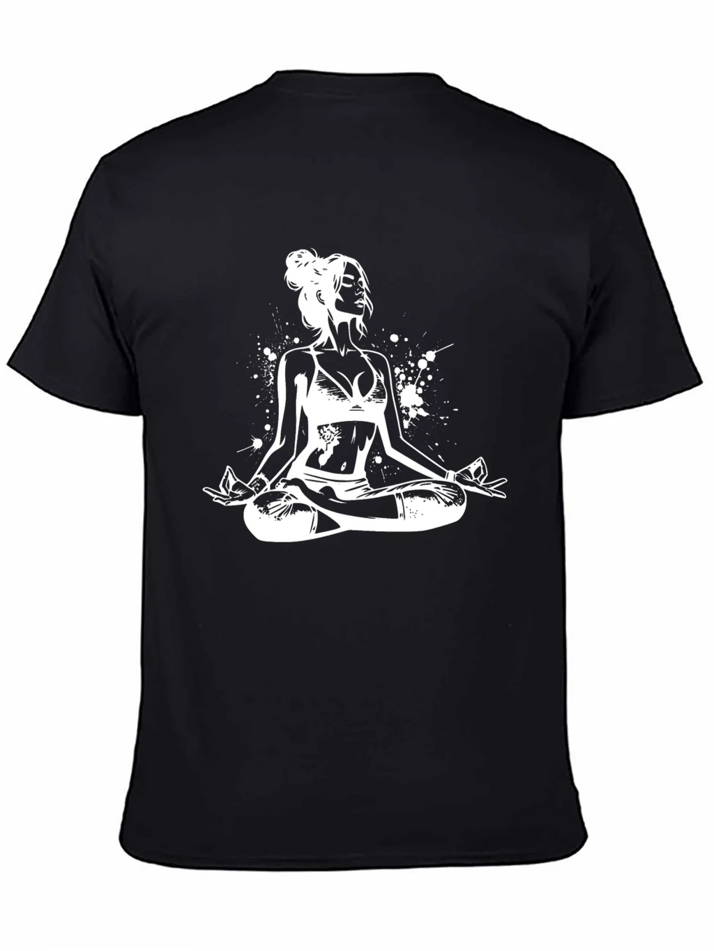 Yoga Pose Graphic Tee - Black Cotton Comfort product image 4