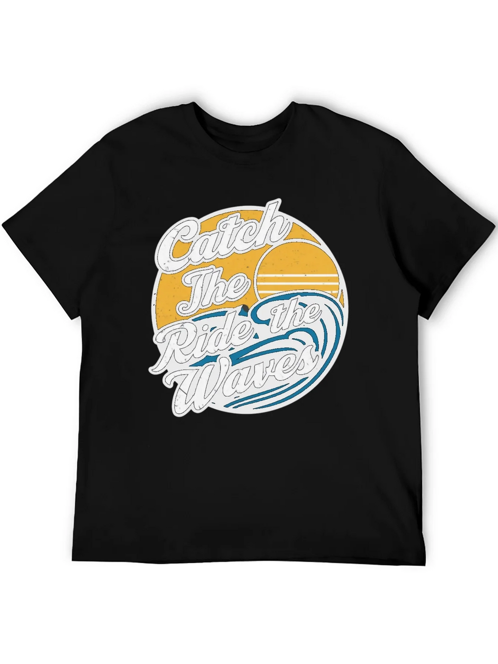 Catch the Ride Waves Graphic Tee - Vintage Surf Style product image 5