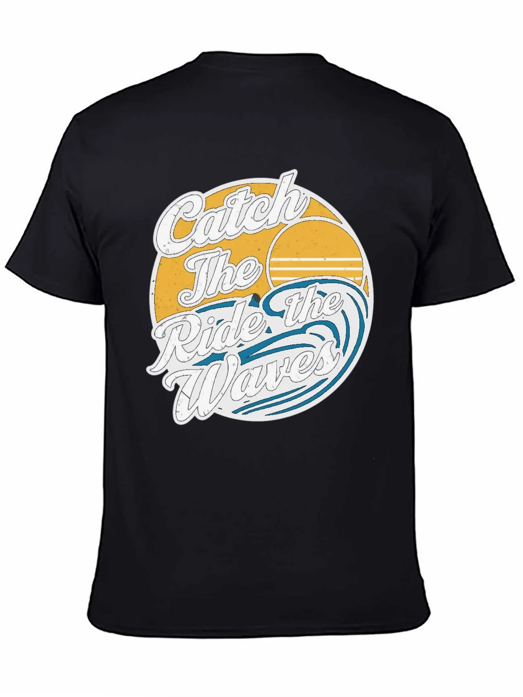 Catch the Ride Waves Graphic Tee - Vintage Surf Style product image 4