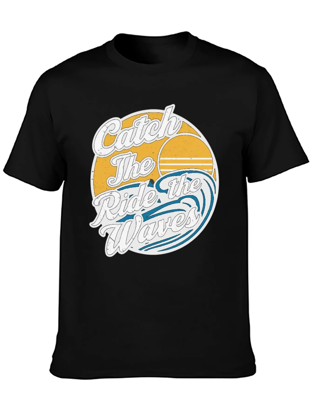 Catch the Ride Waves Graphic Tee - Vintage Surf Style product image 3