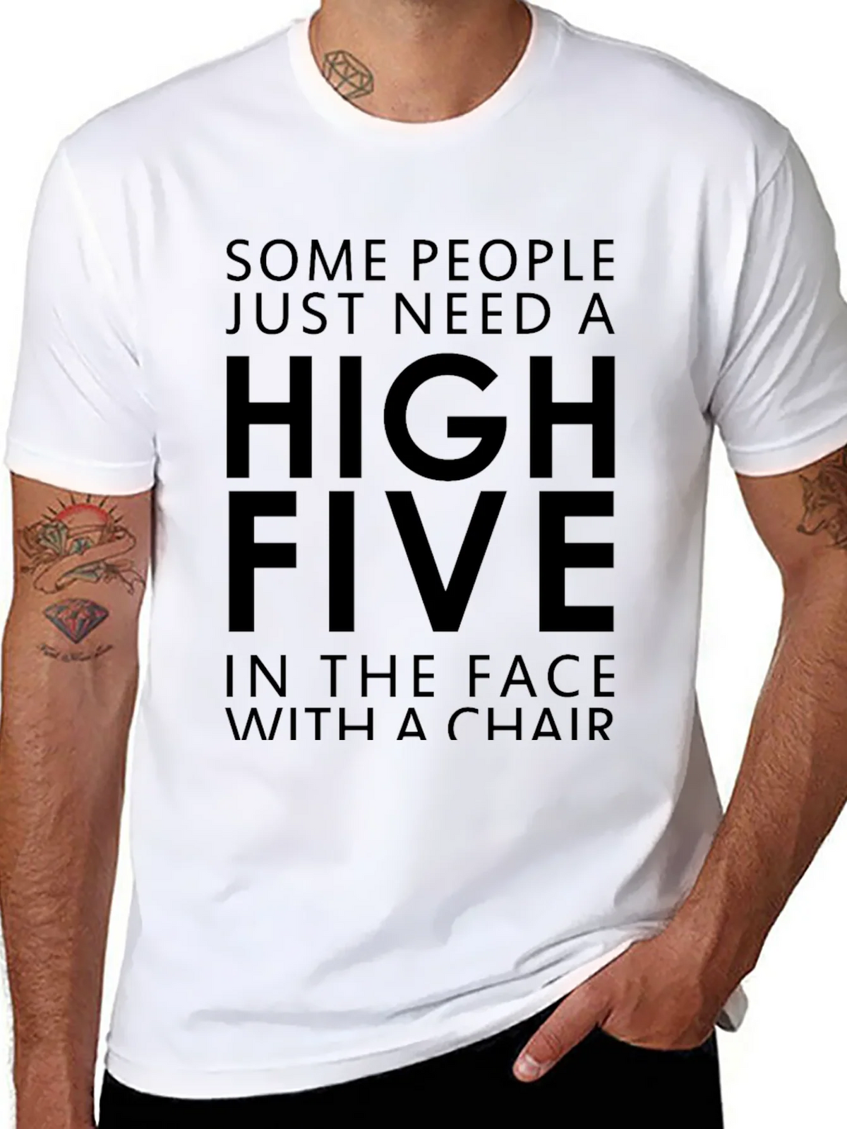 High Five In The Face With A Chair Funny T-Shirt product image 7