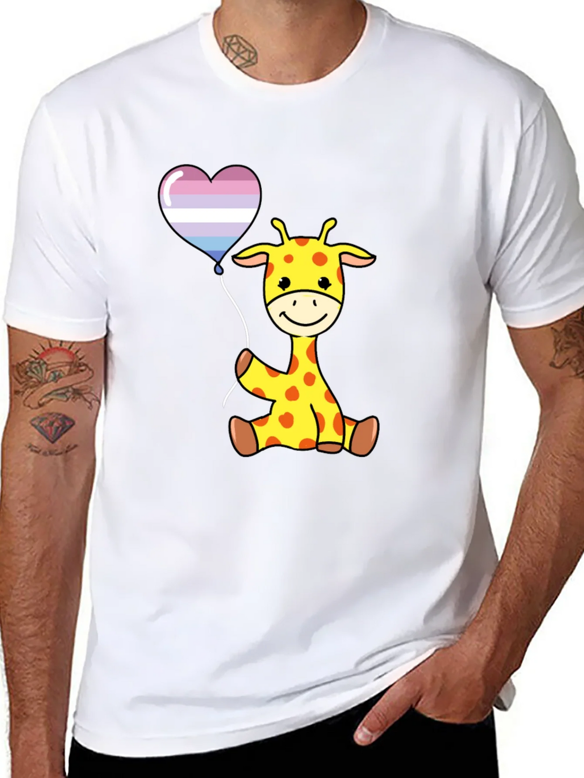 Giraffe Balloon Graphic Tee - Soft Cotton Comfort product image 7