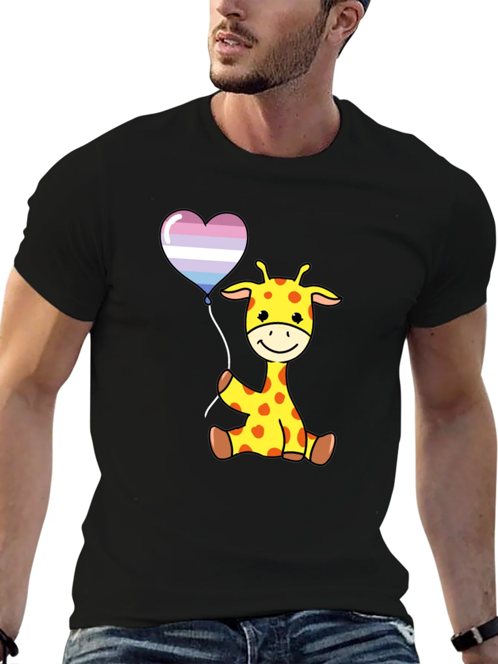 Giraffe Balloon Graphic Tee - Soft Cotton Comfort product image 6