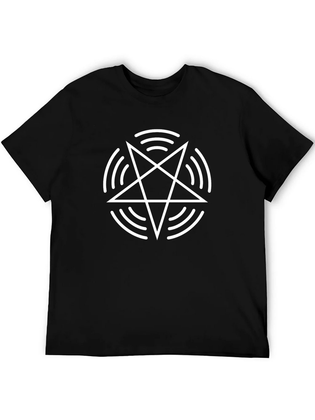 Occult Pentagram Graphic T-Shirt - Black product image 5
