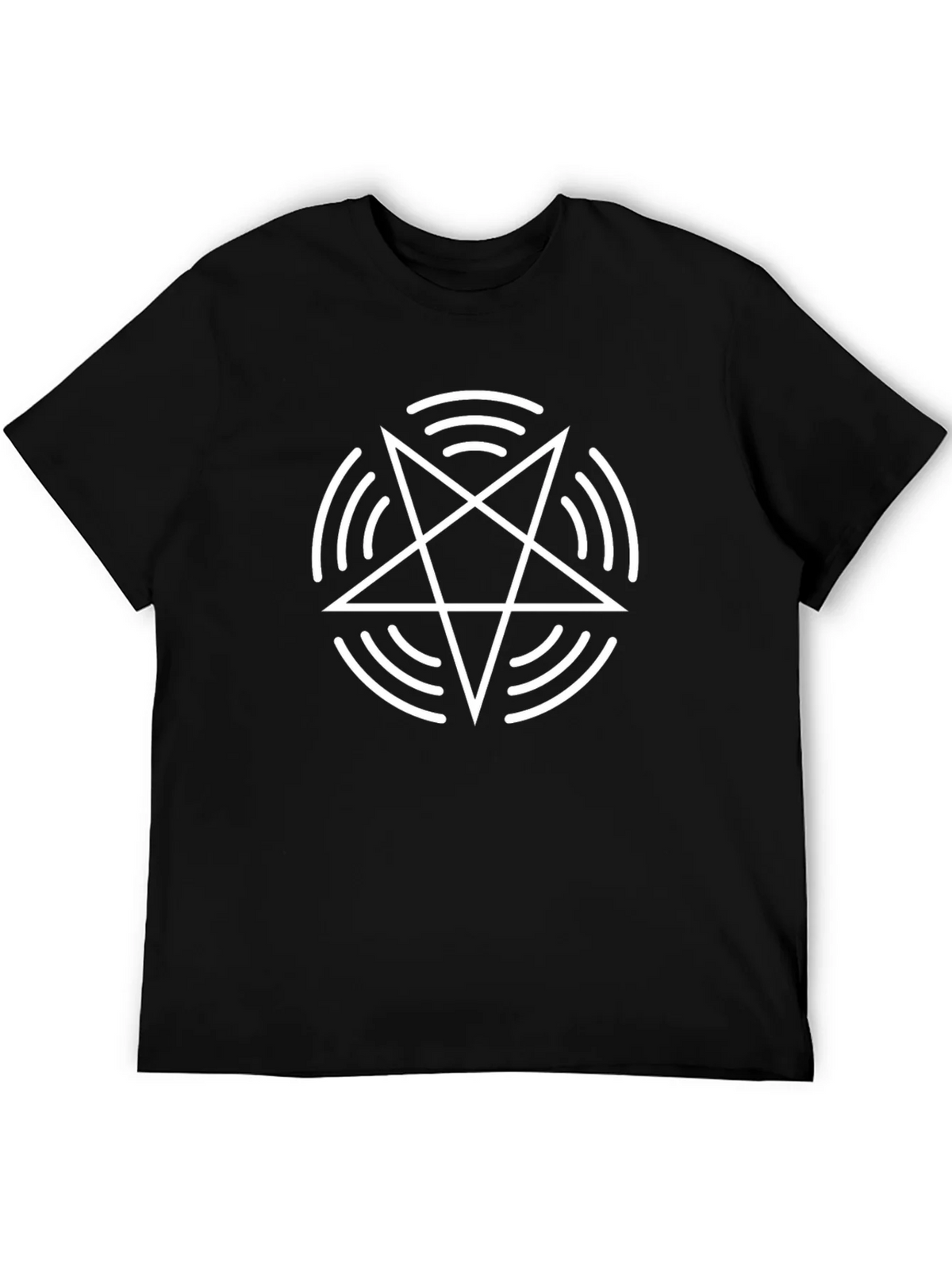 Occult Pentagram Graphic T-Shirt - Black product image 5