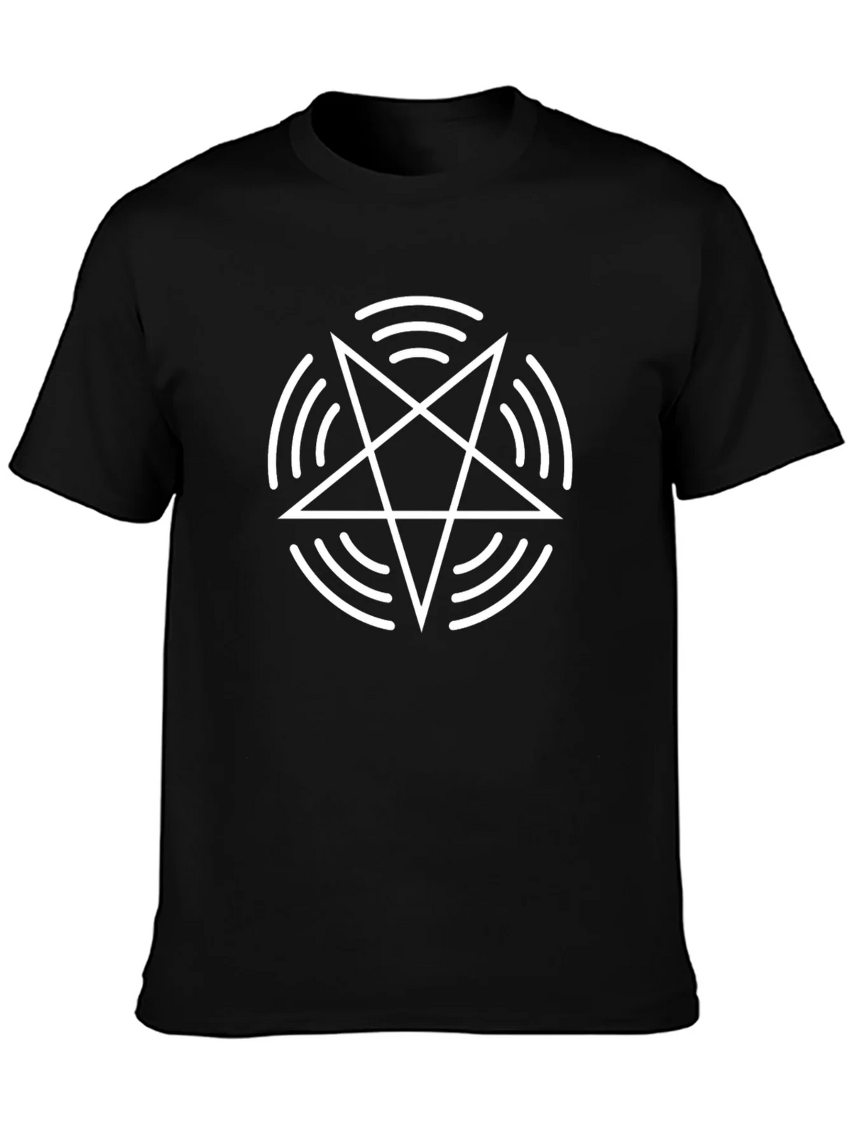 Occult Pentagram Graphic T-Shirt - Black product image 3