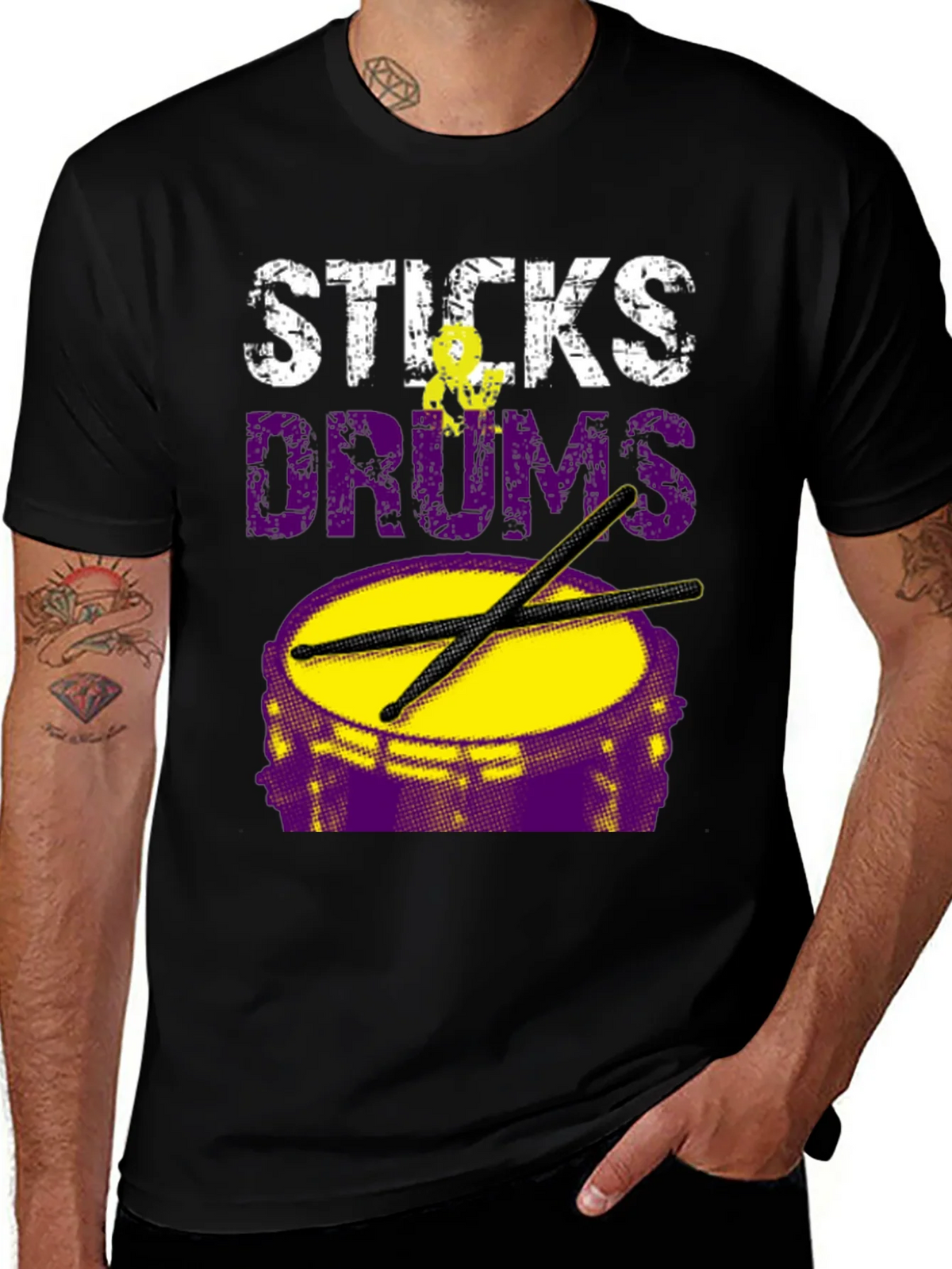 Sticks Drums T-Shirt - Musician Tee product image 1