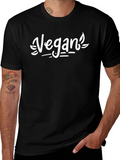 Vegan Graphic Tee - Black Cotton Shirt product image 1
