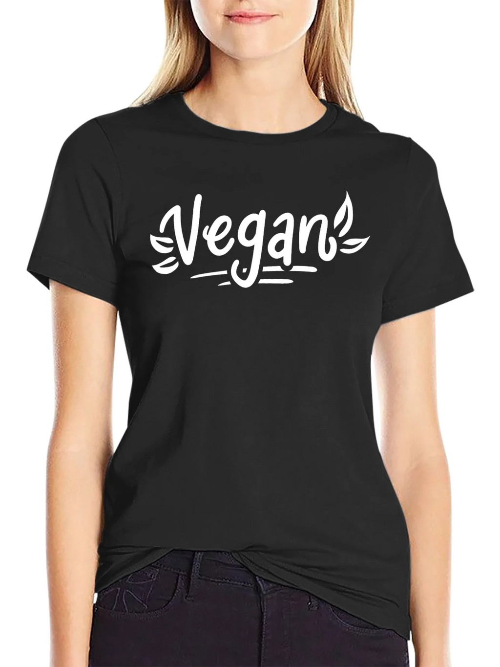 Vegan Graphic Tee - Black Cotton Shirt product image 2
