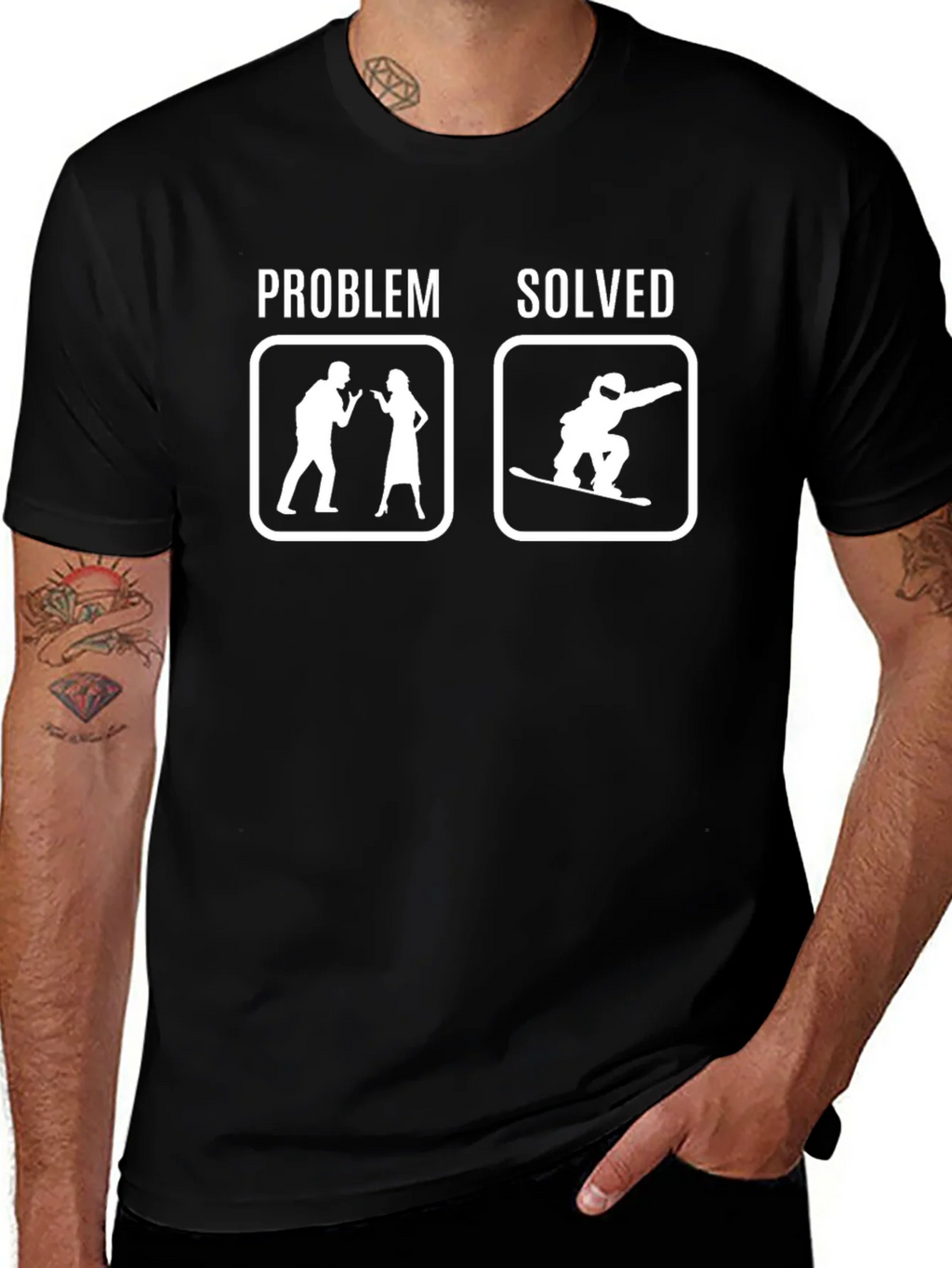 Problem Solved Snowboard T-Shirt product image 1