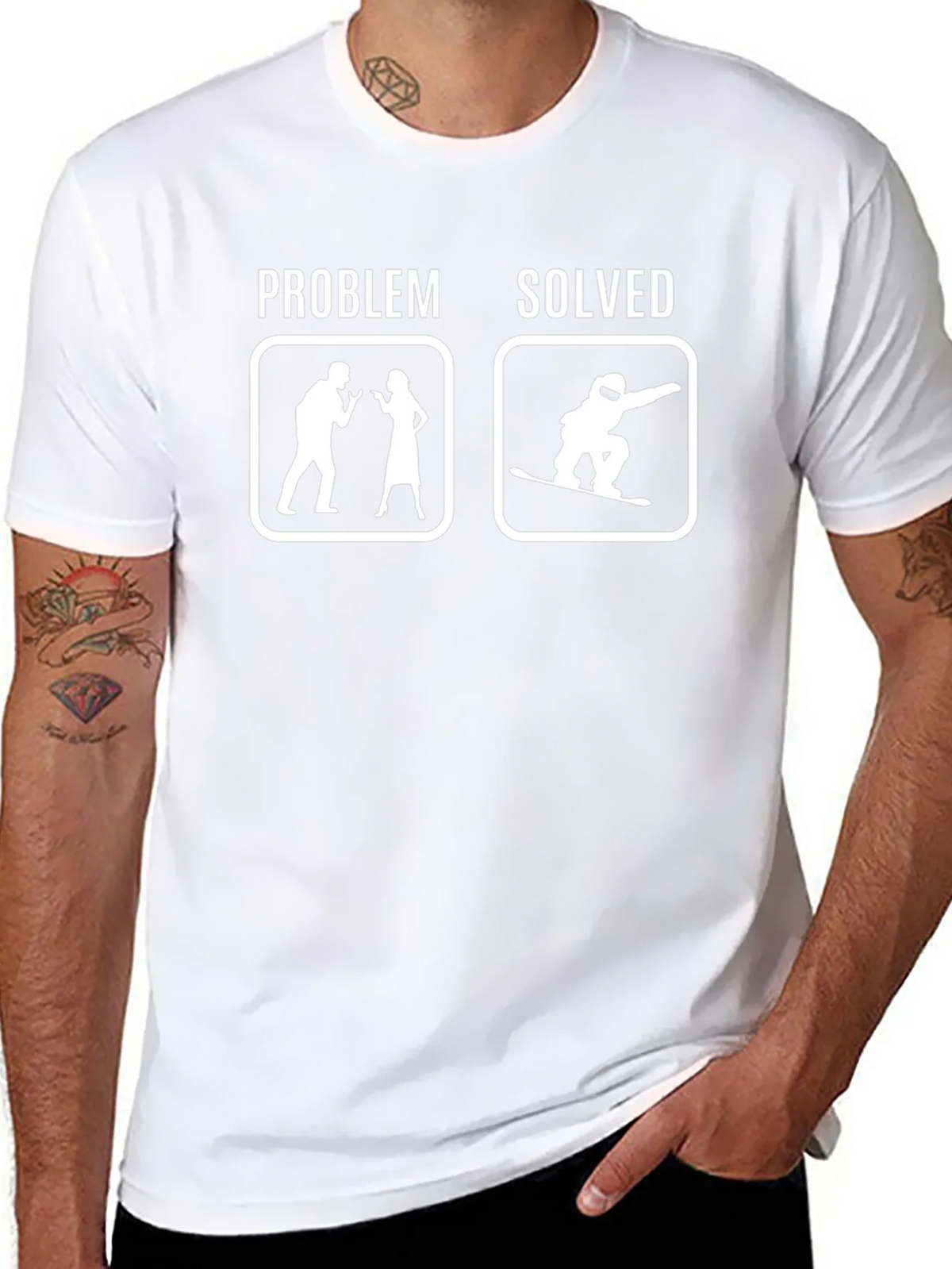 Problem Solved Snowboard T-Shirt product image 7