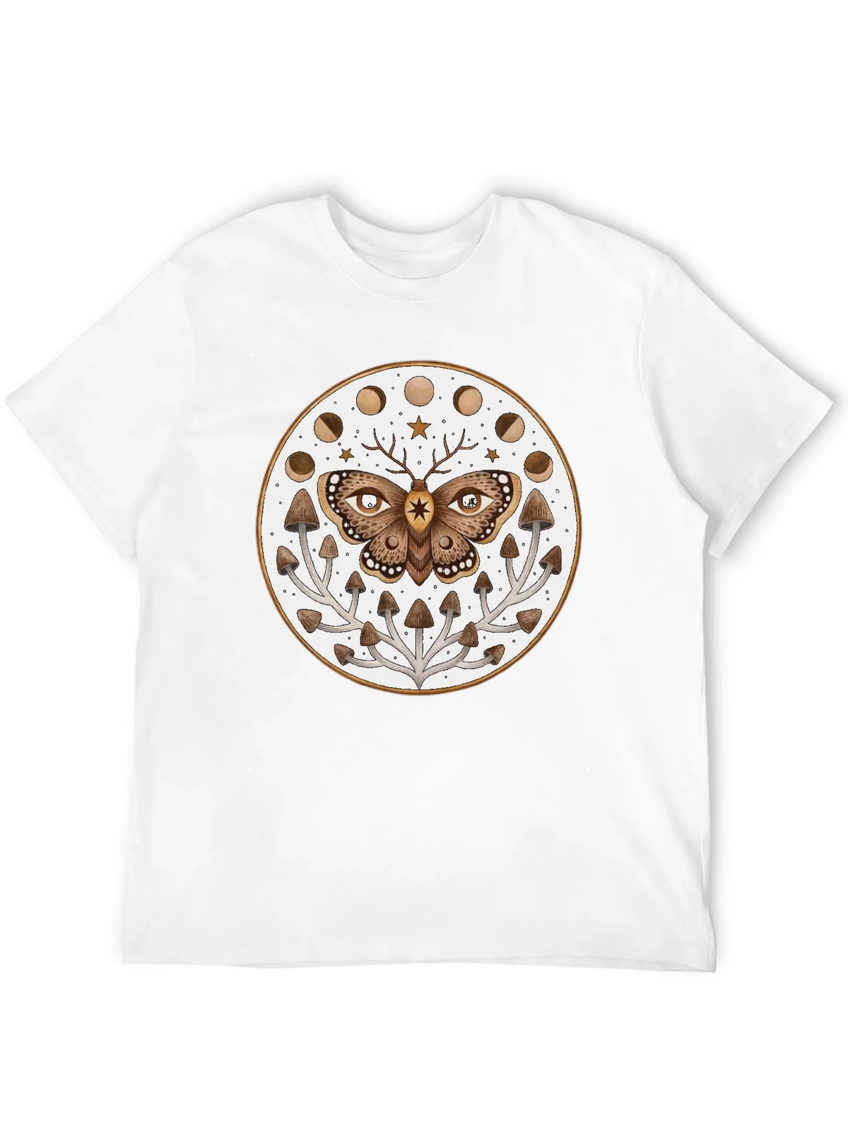 Moth Moon Phase Mushroom T-Shirt product image 11