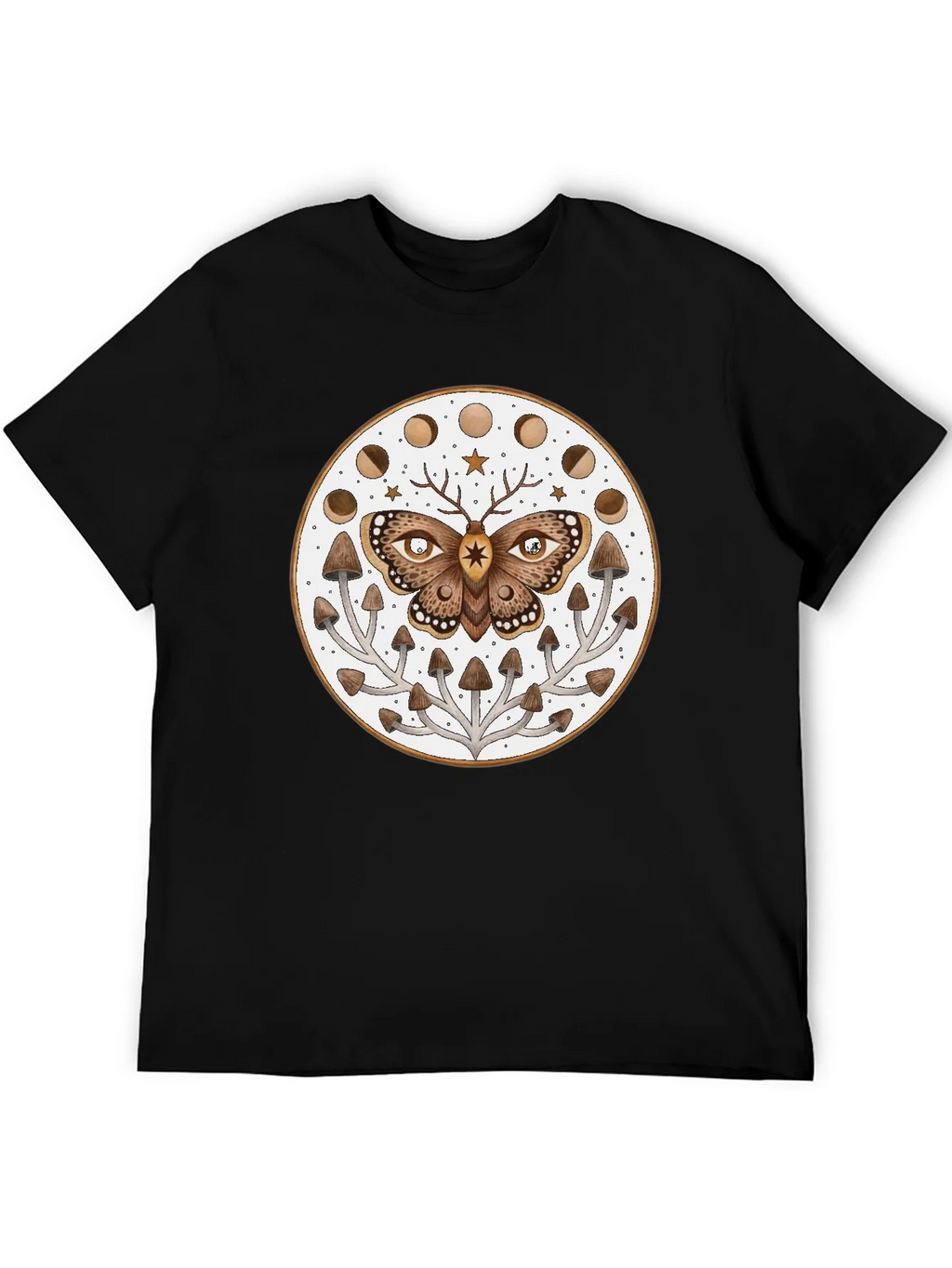 Moth Moon Phase Mushroom T-Shirt product image 5