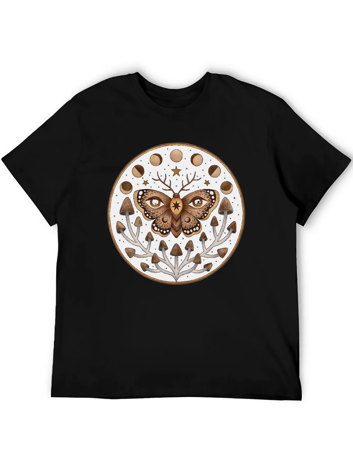 Moth Moon Phase Mushroom T-Shirt product image 5