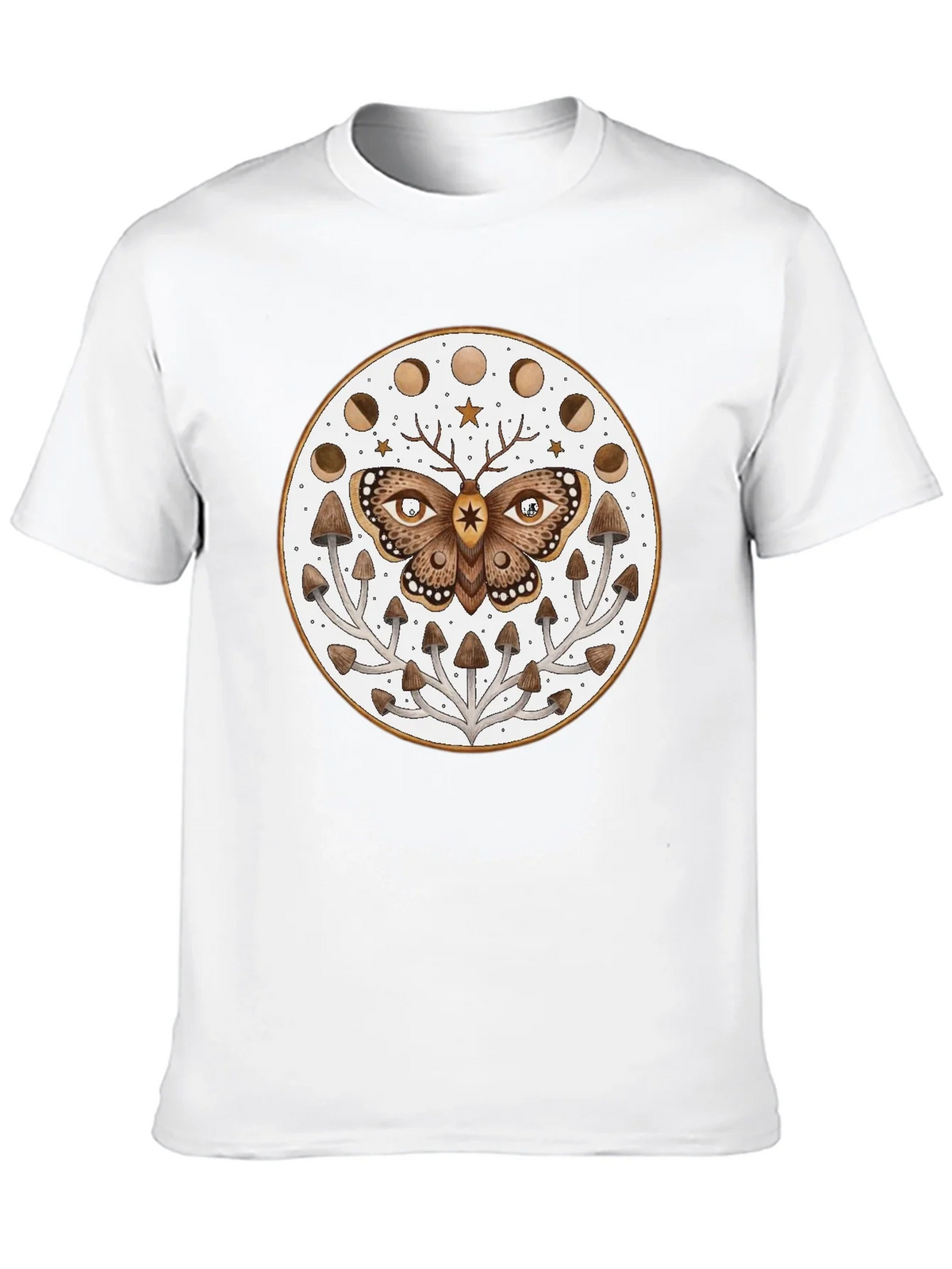 Moth Moon Phase Mushroom T-Shirt product image 9