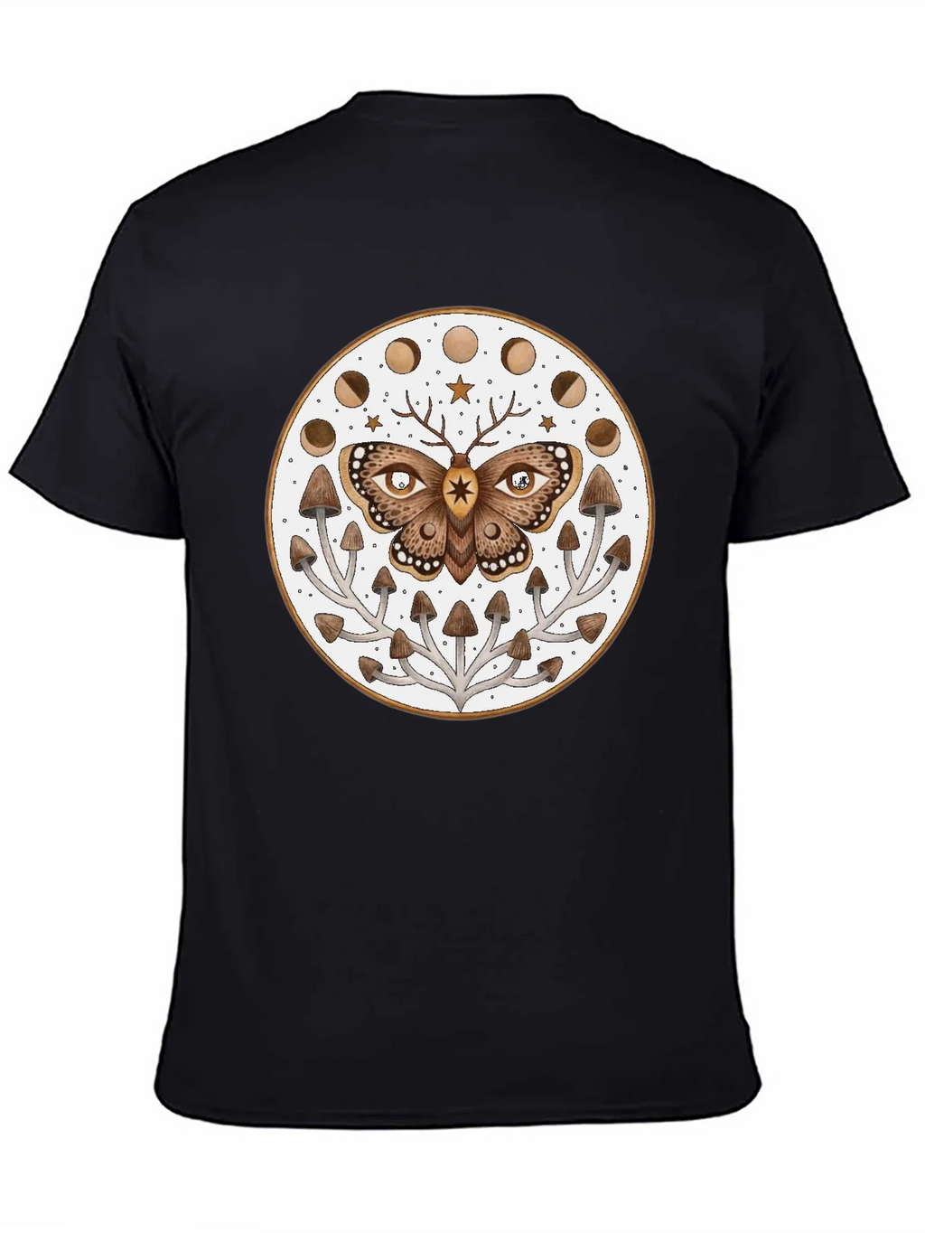 Moth Moon Phase Mushroom T-Shirt product image 4